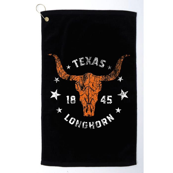 Texas 1845 Vintage Longhorn Cowboy And Rodeo Fan Golf Towel