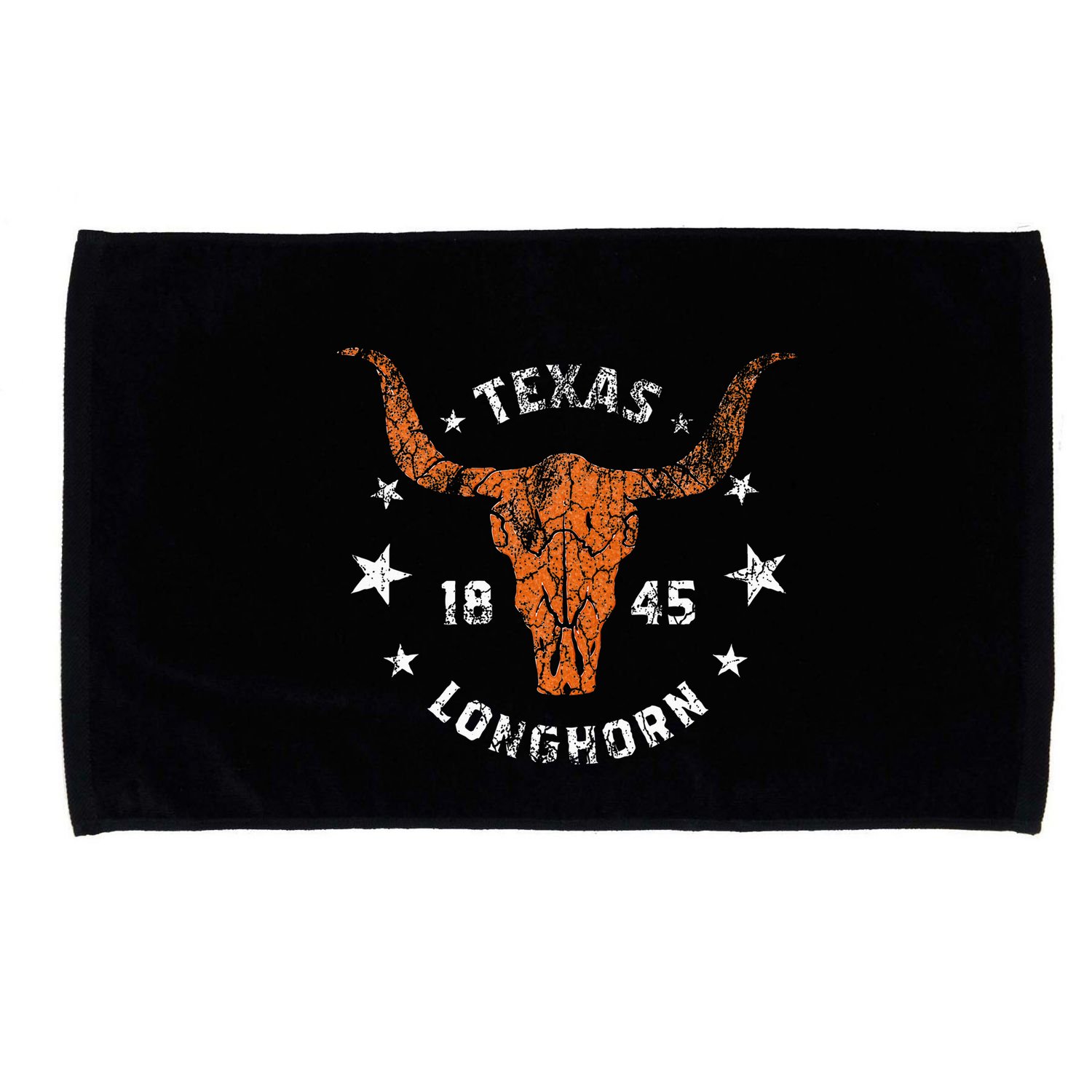 Texas 1845 Vintage Longhorn Cowboy And Rodeo Fan Microfiber Hand Towel