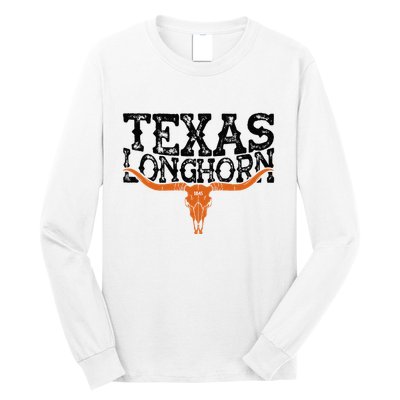 Texas 1845 Vintage Longhorn Cowboy And Rodeo Fan Long Sleeve Shirt