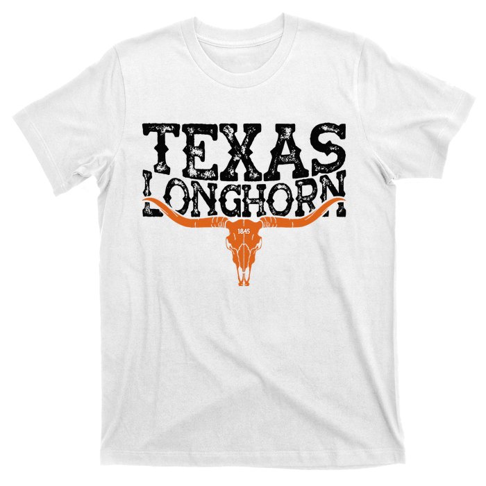 Texas 1845 Vintage Longhorn Cowboy And Rodeo Fan T-Shirt