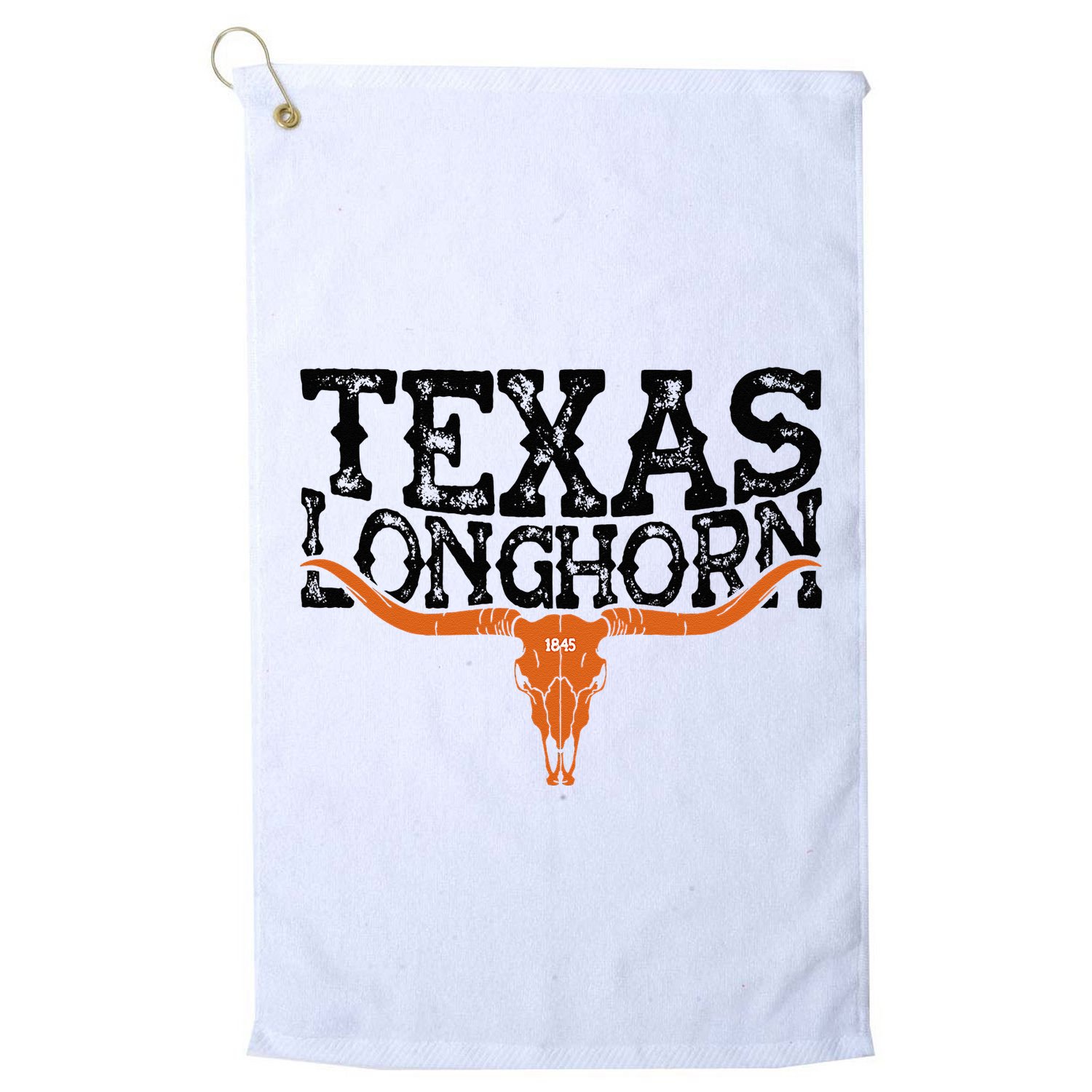 Texas 1845 Vintage Longhorn Cowboy And Rodeo Fan Golf Towel