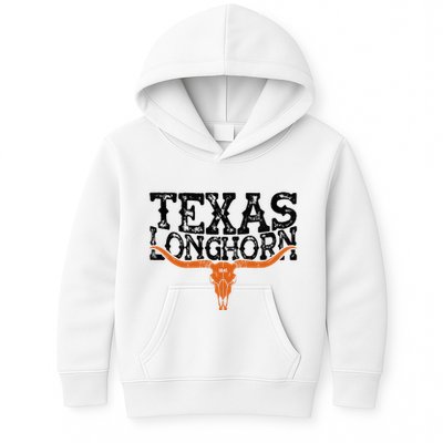 Texas 1845 Vintage Longhorn Cowboy And Rodeo Fan Kids Hoodie
