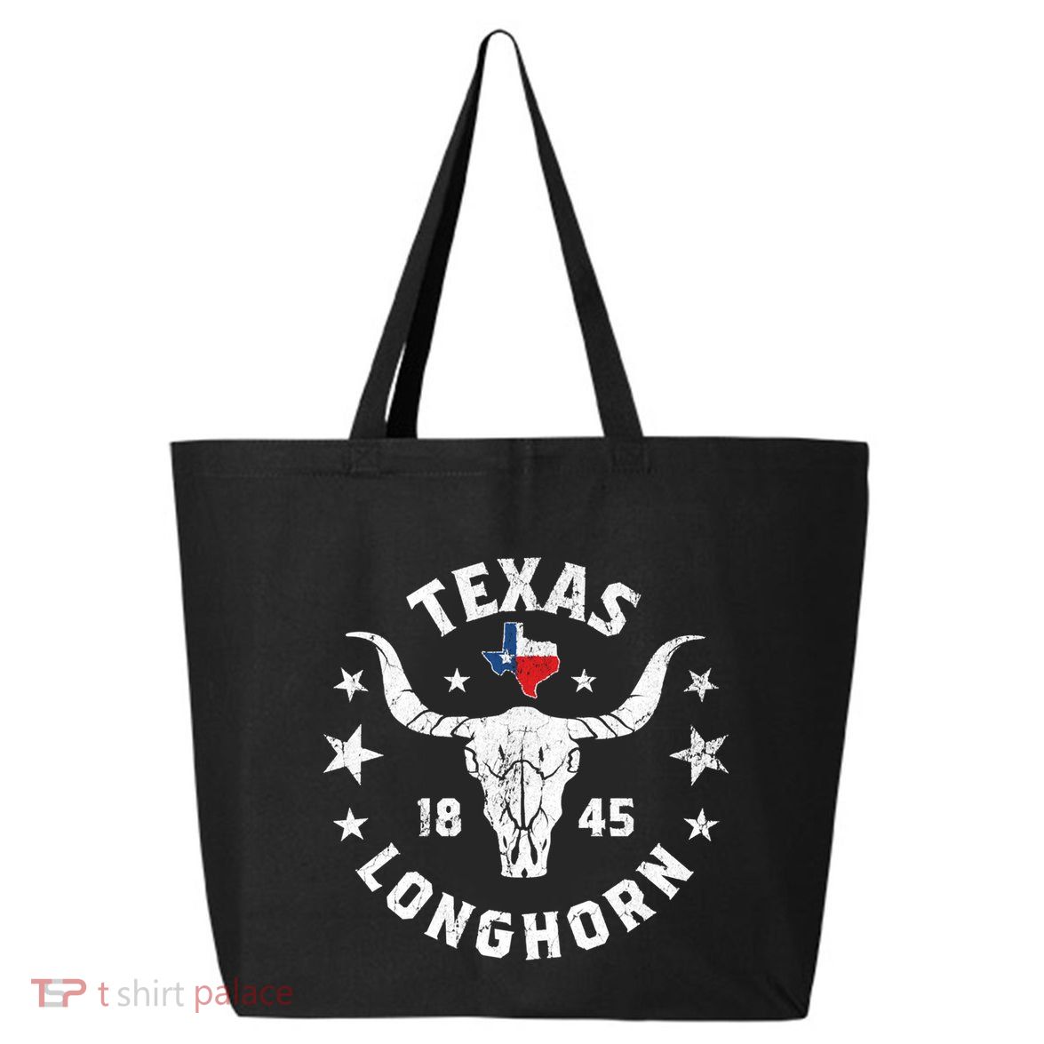Texas 1845 Vintage Longhorn Cowboy And Rodeo Fan 25L Jumbo Tote