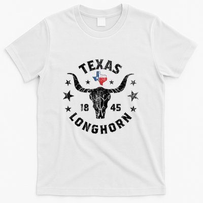 Texas 1845 Vintage Longhorn Cowboy And Rodeo Fan T-Shirt