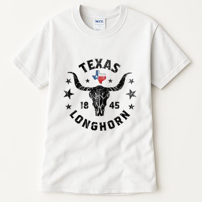 Texas 1845 Vintage Longhorn Cowboy And Rodeo Fan Tall T-Shirt