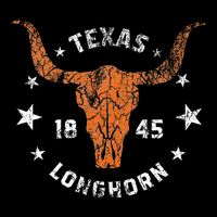 Texas 1845 Vintage Longhorn Cowboy And Rodeo Fan Tie-Dye T-Shirt
