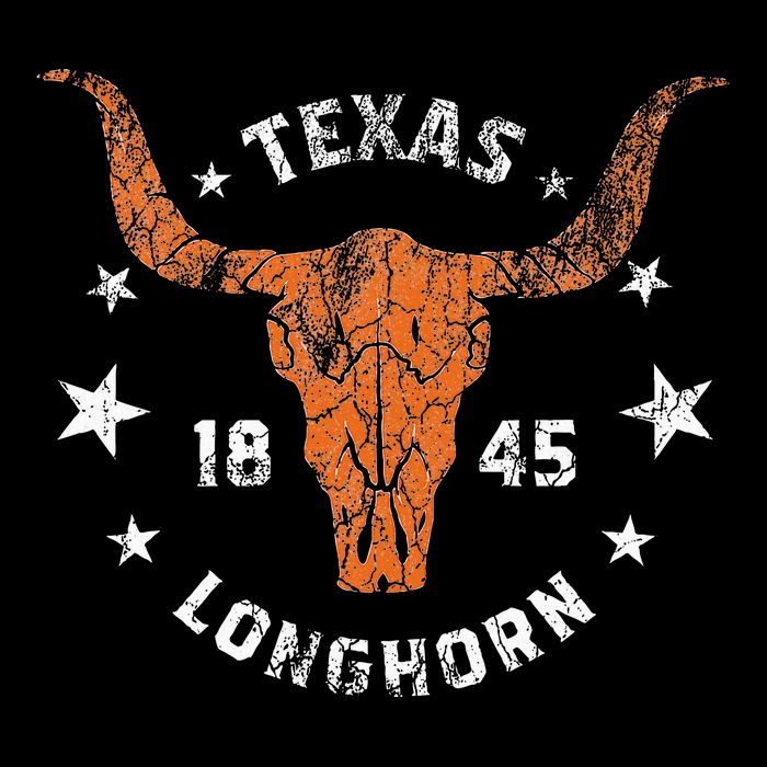 Texas 1845 Vintage Longhorn Cowboy And Rodeo Fan Tie-Dye T-Shirt