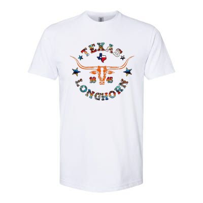 Texas 1845 Vintage Longhorn Cowboy Western Cow Mama Softstyle® CVC T-Shirt