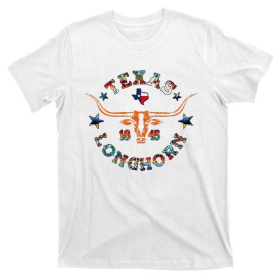 Texas 1845 Vintage Longhorn Cowboy Western Cow Mama T-Shirt