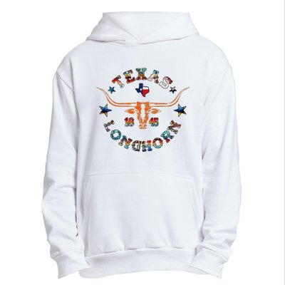 Texas 1845 Vintage Longhorn Cowboy Western Cow Mama Urban Pullover Hoodie