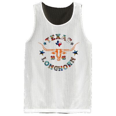 Texas 1845 Vintage Longhorn Cowboy Western Cow Mama Mesh Reversible Basketball Jersey Tank