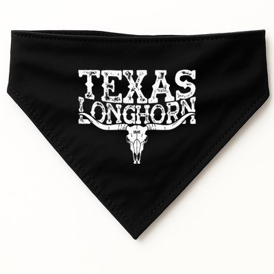 Texas 1845 Vintage Longhorn Cowboy And Rodeo Fan USA-Made Doggie Bandana