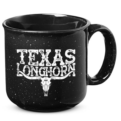 Texas 1845 Vintage Longhorn Cowboy And Rodeo Fan 15oz Campfire Ceramic Mug