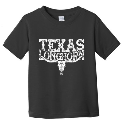 Texas 1845 Vintage Longhorn Cowboy And Rodeo Fan Toddler T-Shirt