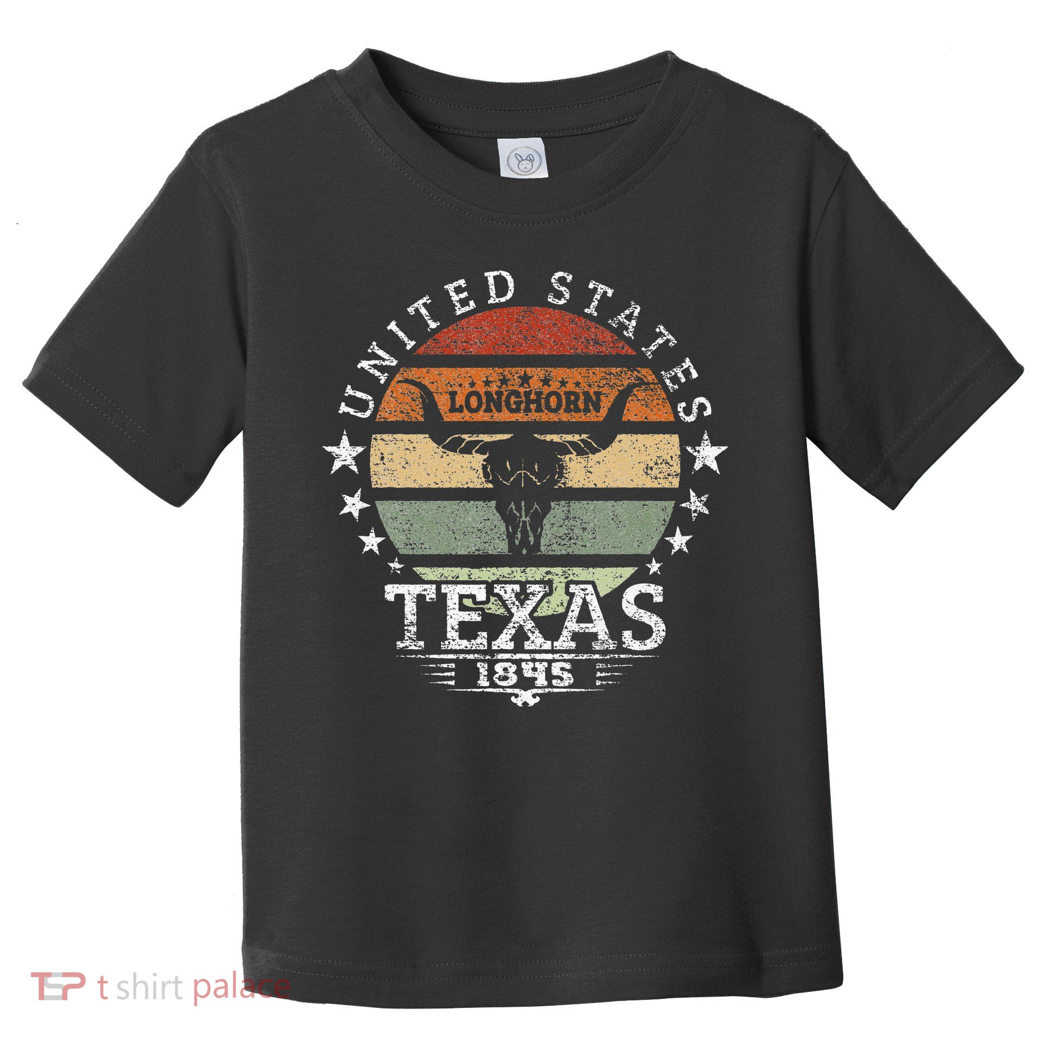 Texas 1845 Vintage Longhorn Cowboy And Rodeo Fan Toddler T-Shirt