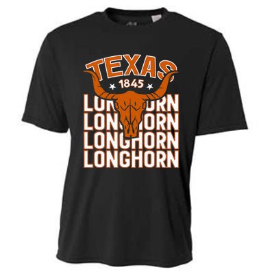 Texas 1845 Vintage Longhorn Western Cooling Performance Crew T-Shirt