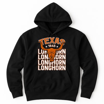 Texas 1845 Vintage Longhorn Western Hoodie