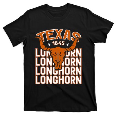 Texas 1845 Vintage Longhorn Western T-Shirt