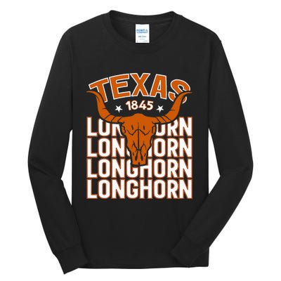 Texas 1845 Vintage Longhorn Western Tall Long Sleeve T-Shirt