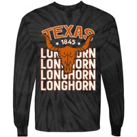 Texas 1845 Vintage Longhorn Western Tie-Dye Long Sleeve Shirt