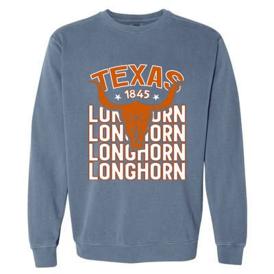 Texas 1845 Vintage Longhorn Western Garment-Dyed Sweatshirt