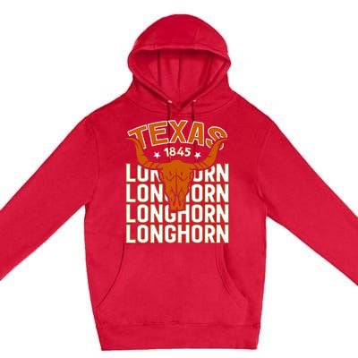 Texas 1845 Vintage Longhorn Western Premium Pullover Hoodie