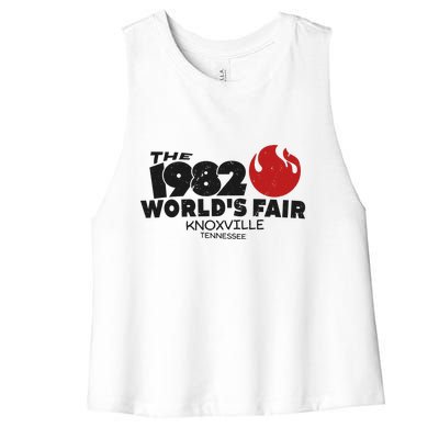 The 1982 Worlds Fair In Knoxville Tennessee Women's Racerback Cropped Tank