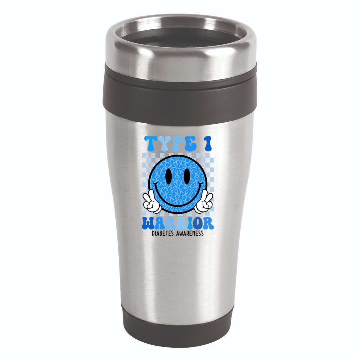 Type 1 Warrior Diabetes Awareness 16oz Travel Tumbler