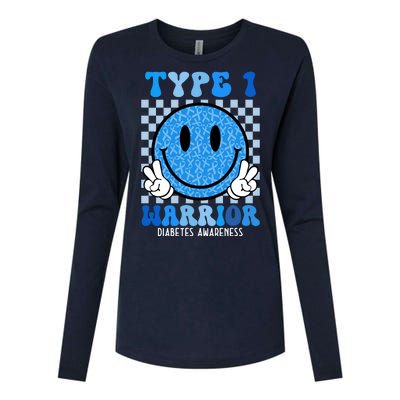 Type 1 Warrior Diabetes Awareness Womens Cotton Relaxed Long Sleeve T-Shirt