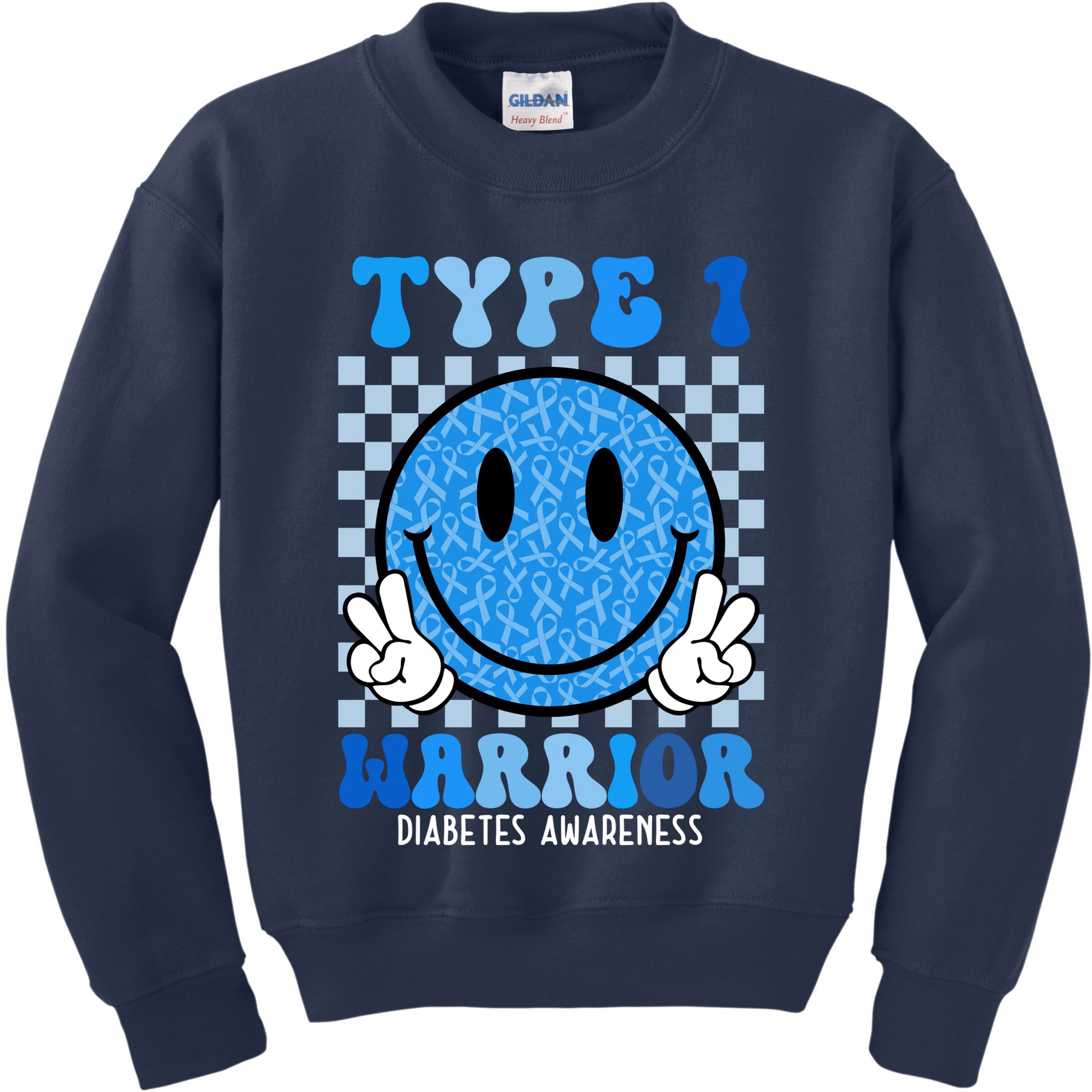 Type 1 Warrior Diabetes Awareness Kids Sweatshirt
