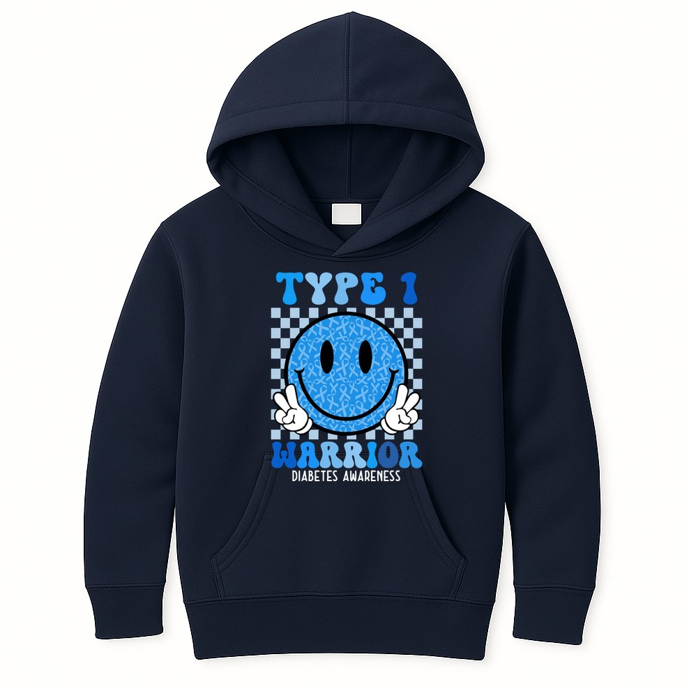 Type 1 Warrior Diabetes Awareness Kids Hoodie