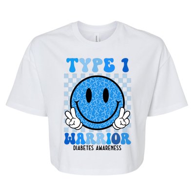 Type 1 Warrior Diabetes Awareness Bella+Canvas Jersey Crop Tee