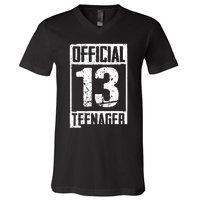 Teenager 13 Years Old Gifts 13th Birthday Boy Girl V-Neck T-Shirt