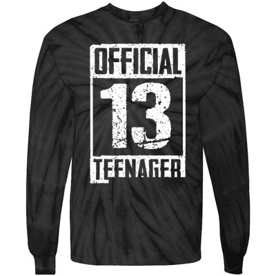 Teenager 13 Years Old Gifts 13th Birthday Boy Girl Tie-Dye Long Sleeve Shirt