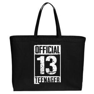 Teenager 13 Years Old Gifts 13th Birthday Boy Girl Cotton Canvas Jumbo Tote