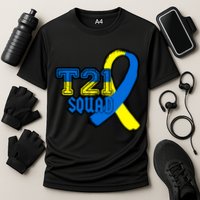 T21 Squad Down Syndrome Awareness Cooling Performance Crew T-Shirt