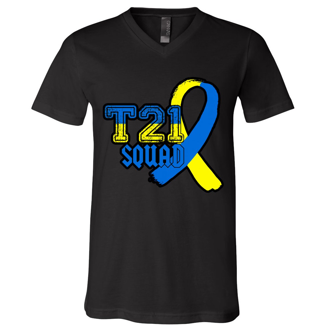 T21 Squad Down Syndrome Awareness V-Neck T-Shirt