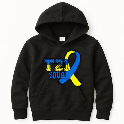 T21 Squad Down Syndrome Awareness Kids Hoodie