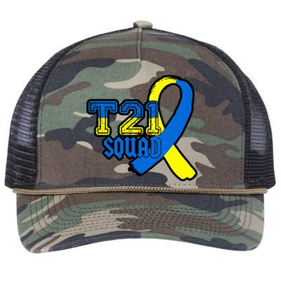 T21 Squad Down Syndrome Awareness Retro Rope Trucker Hat Cap