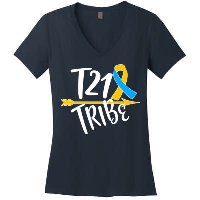 T21 Tribe - Down Syndrome Awareness Women's V-Neck T-Shirt