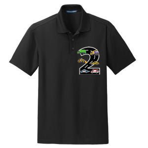 Two 2yr 2nd Birthday 2 Years Old 2nd Birthday Decoration Dry Zone Grid Polo