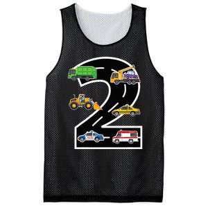 Two 2yr 2nd Birthday 2 Years Old 2nd Birthday Decoration Mesh Reversible Basketball Jersey Tank