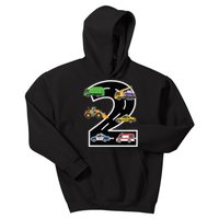 Two 2yr 2nd Birthday 2 Years Old 2nd Birthday Decoration Kids Hoodie