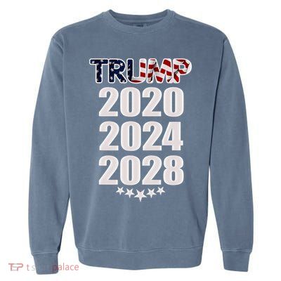 Trump 2020 2024 2028 Trump 4ever Vote Wisely Garment-Dyed Sweatshirt