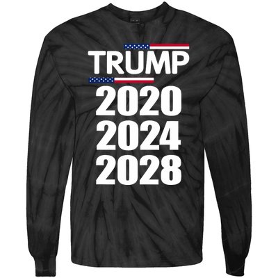 Trump 2020 2024 2028 Donald Trump Forever Tie-Dye Long Sleeve Shirt