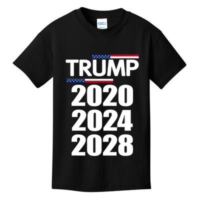 Trump 2020 2024 2028 Donald Trump Forever Kids T-Shirt