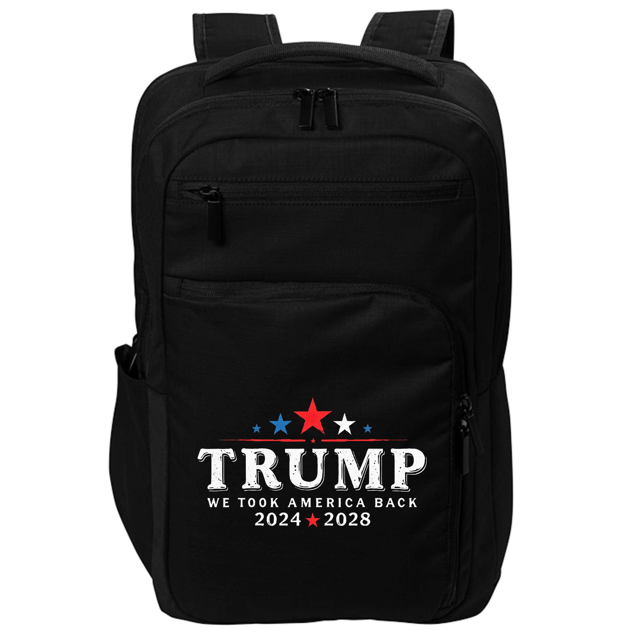 Trump 2024 2028 We Took America Back Election 47th President Impact Tech Backpack