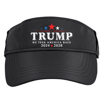 Trump 2024 2028 We Took America Back Election 47th President Adult Drive Performance Visor