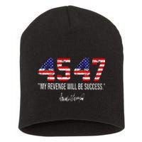 Trump 2024 45 47 Vintage American Flag Retro 4547 Trump 2024 Short Acrylic Beanie