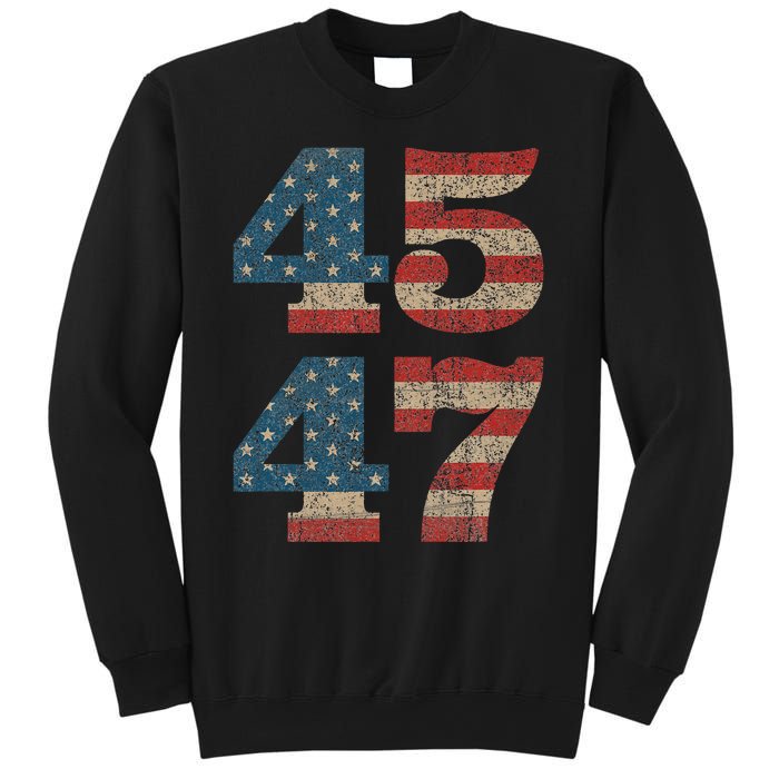 Trump 2024 45 Squared Second Term Usa Vintage Sweatshirt